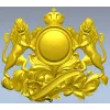 Королевский картуш со львами - STL модель для ЧПУ