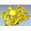 Королевский картуш со львами - STL модель для ЧПУ