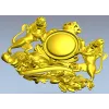 Королевский картуш со львами - STL модель для ЧПУ