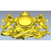 Королевский картуш со львами - STL модель для ЧПУ