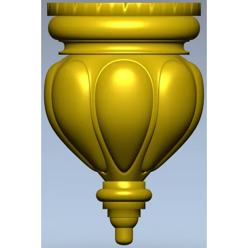 Classic acorn-style finial STL for CNC milling