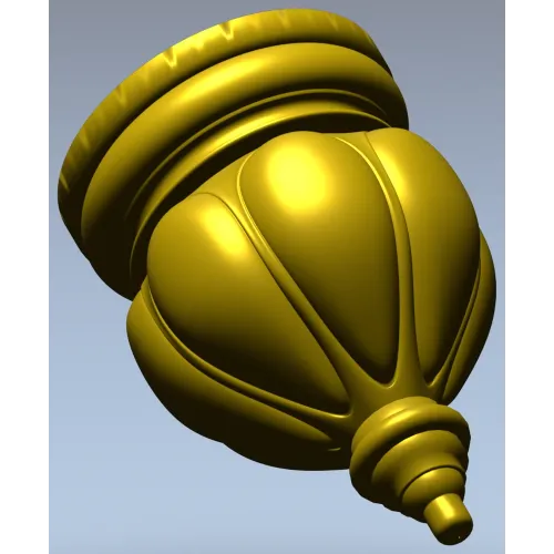 Classic acorn-style finial STL for CNC milling