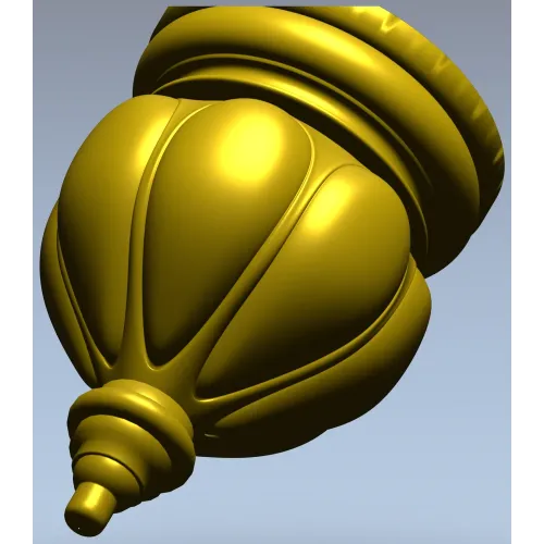 Classic acorn-style finial STL for CNC milling