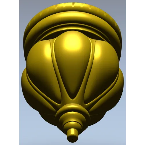 Classic acorn-style finial STL for CNC milling