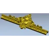 Ornate Cartouche 3D STL for CNC - High-Relief Acanthus Pediment