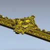 Ornate Cartouche 3D STL for CNC - High-Relief Acanthus Pediment