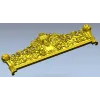 Резная горизонтальная панель с львиными навершиями - STL 3D модель