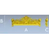 Резная горизонтальная панель с львиными навершиями - STL 3D модель
