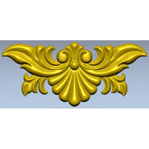 Веерный картуш рококо - STL 3D модель для ЧПУ
