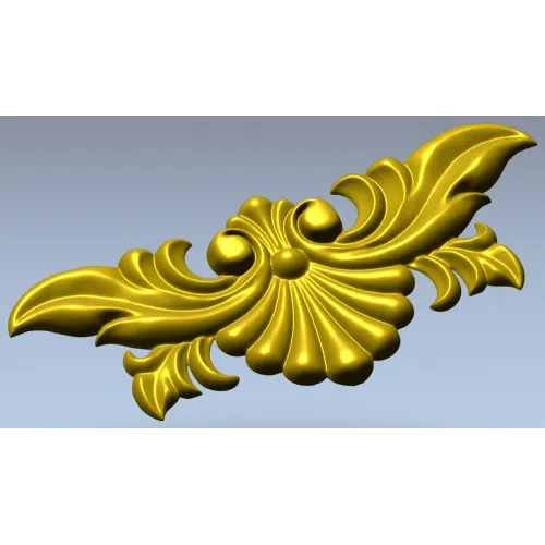 Веерный картуш рококо - STL 3D модель для ЧПУ