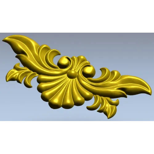 Веерный картуш рококо - STL 3D модель для ЧПУ