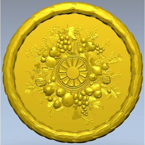 Harvest Rosette - detailed STL 3D model for CNC rosette panel