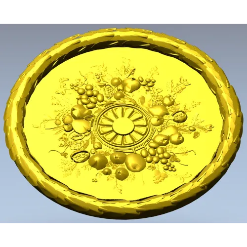 Harvest Rosette - detailed STL 3D model for CNC rosette panel