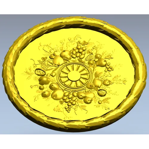 Harvest Rosette - detailed STL 3D model for CNC rosette panel