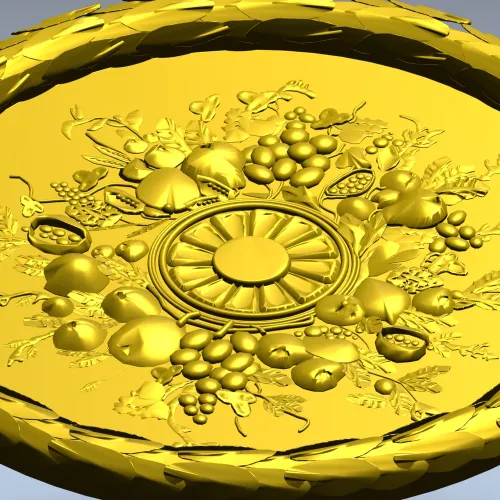Harvest Rosette - detailed STL 3D model for CNC rosette panel