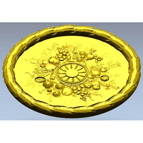 Harvest Rosette - detailed STL 3D model for CNC rosette panel