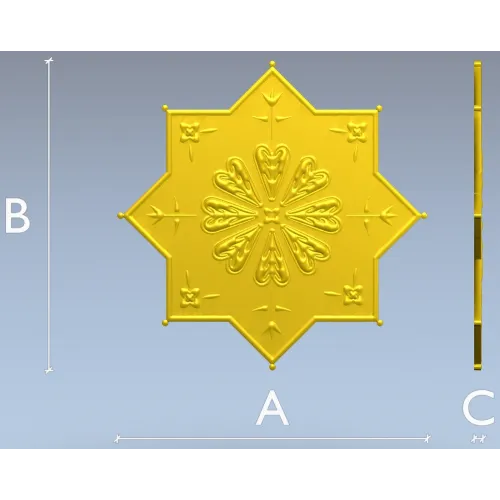 Розетка Восьмилистник - 3D модель STL для ЧПУ