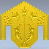 Лотосный картуш - декоративная накладка STL для ЧПУ