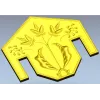 Лотосный картуш - декоративная накладка STL для ЧПУ