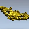 Декоративный картуш с акантовыми листьями - 3D модель STL для ЧПУ