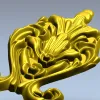 Рокайльная декоративная накладка STL для ЧПУ - картуш с цветами