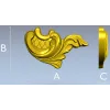 Acanthus Corner Cartouche - STL 3D Model for CNC Milling
