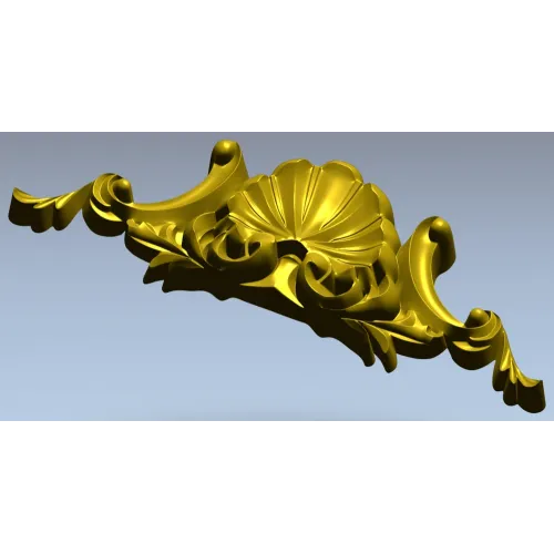 Seashell Rocaille Crest - STL 3D model for CNC