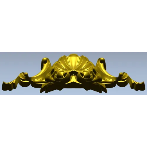 Seashell Rocaille Crest - STL 3D model for CNC