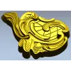 Rococo cartouche STL 3D model for CNC milling