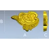 Rococo cartouche STL 3D model for CNC milling