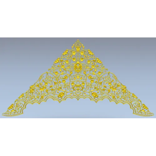 Arabesque Corner Crest STL for CNC