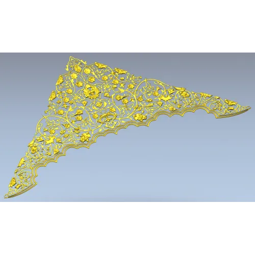 Arabesque Corner Crest STL for CNC