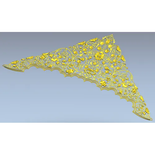 Arabesque Corner Crest STL for CNC