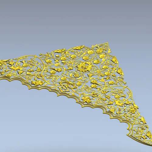 Arabesque Corner Crest STL for CNC
