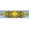 Декоративный продолговатый медальон с розеткой - STL для ЧПУ