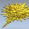 Солнечный лик с плетёной бородой - 3D модель STL для ЧПУ