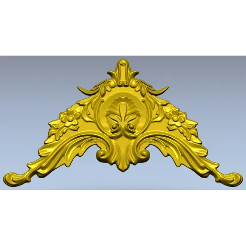 Rococo Corner Cartouche STL for CNC