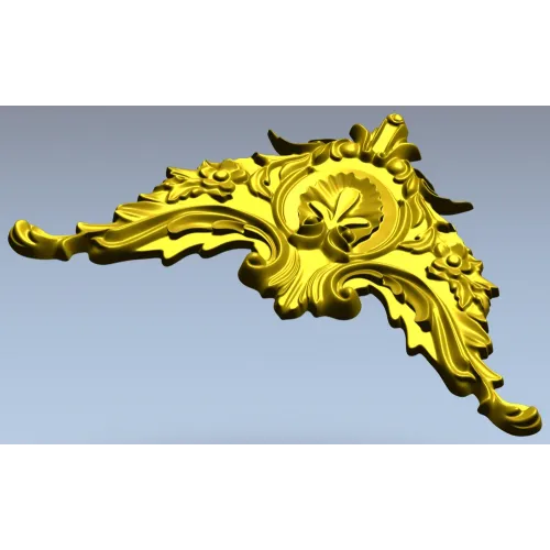 Rococo Corner Cartouche STL for CNC