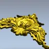 Rococo Corner Cartouche STL for CNC
