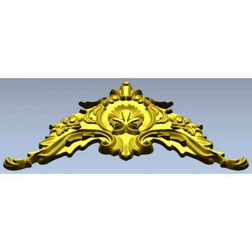 Rococo Corner Cartouche STL for CNC