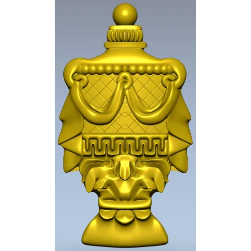 Regal Draped Urn Decorative STL for CNC