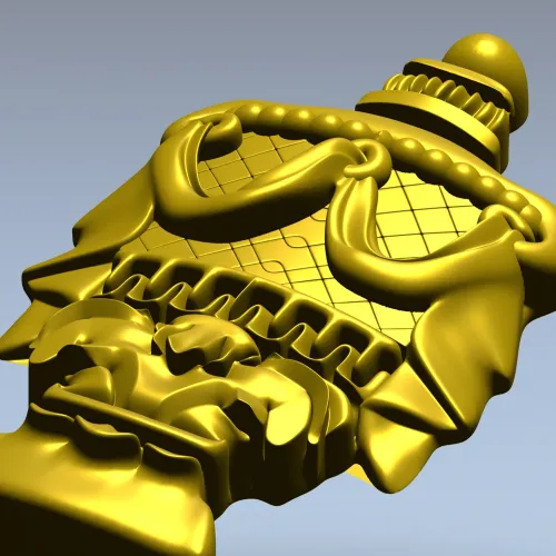Regal Draped Urn Decorative STL for CNC