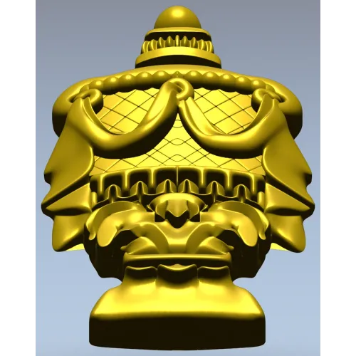 Regal Draped Urn Decorative STL for CNC