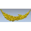 Crescent Floral Applique STL
