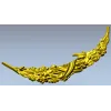 Crescent Floral Applique STL