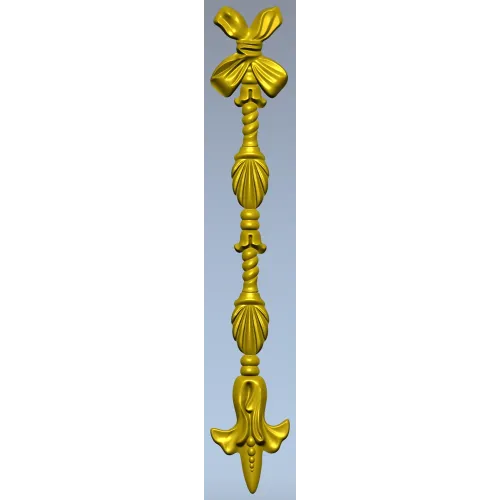 Ribbon Tassel Vertical Applique - STL 3D Model for CNC