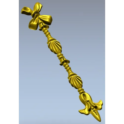 Ribbon Tassel Vertical Applique - STL 3D Model for CNC