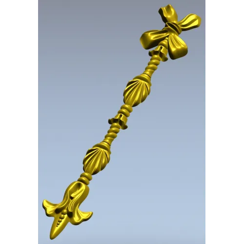 Ribbon Tassel Vertical Applique - STL 3D Model for CNC