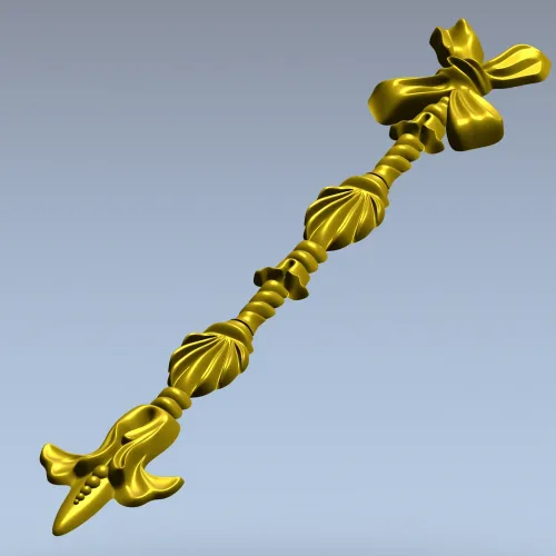 Ribbon Tassel Vertical Applique - STL 3D Model for CNC