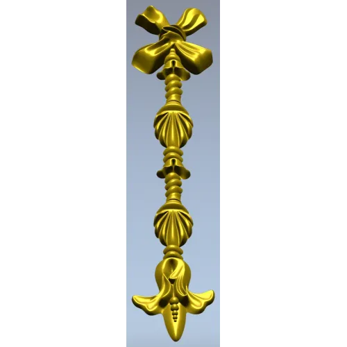 Ribbon Tassel Vertical Applique - STL 3D Model for CNC